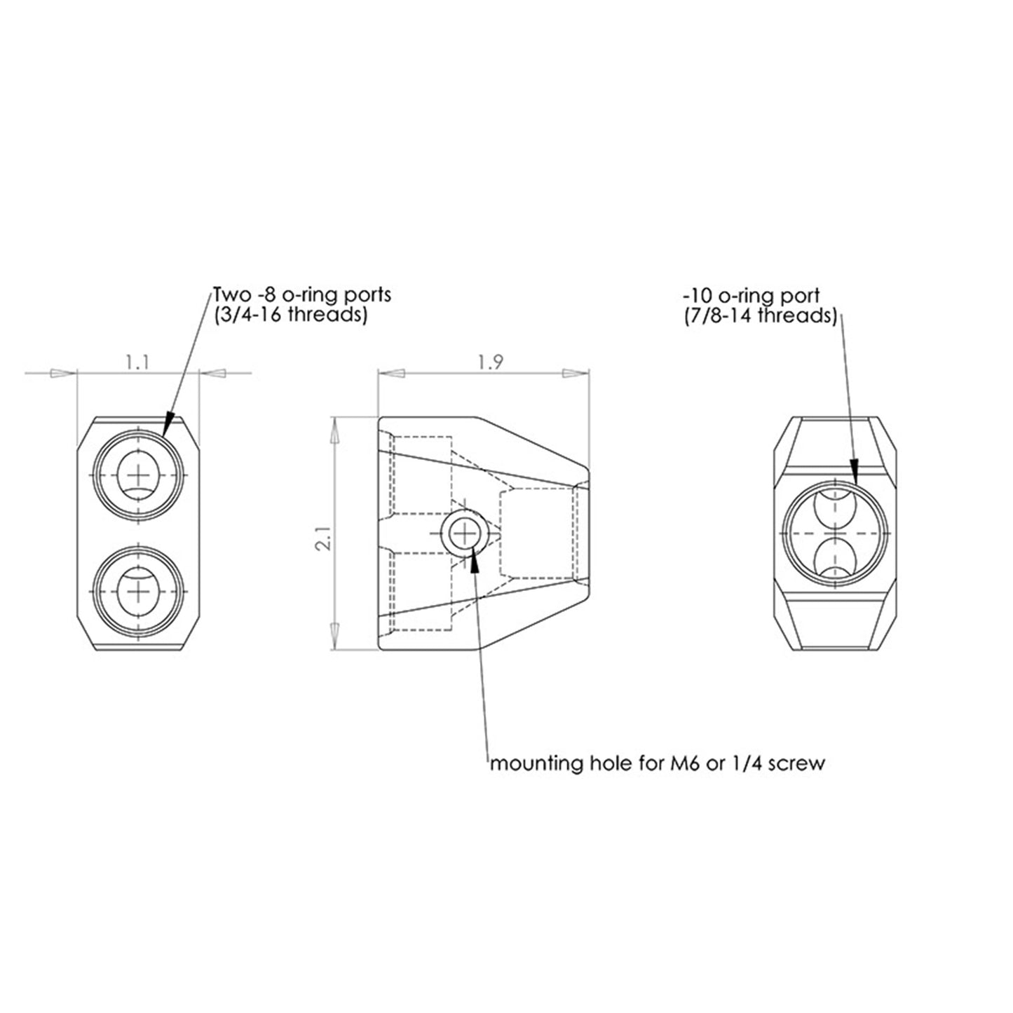 BILLET 2-1 Y-BLOCK WITH O-RING PORTS | FORE INNOVATIONS