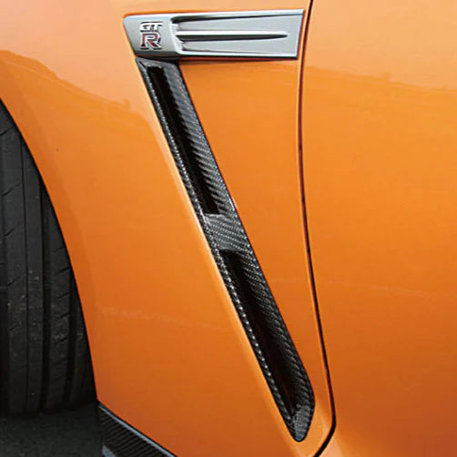 NISSAN GTR R35 OEM CARBON FIBER FRONT FENDER VENTS - Subzero Motorsports - FOR NISSAN GTR R35