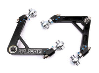 Nissan R35 GT-R suspension upgrade with SPL PRO FUA front upper control arms.