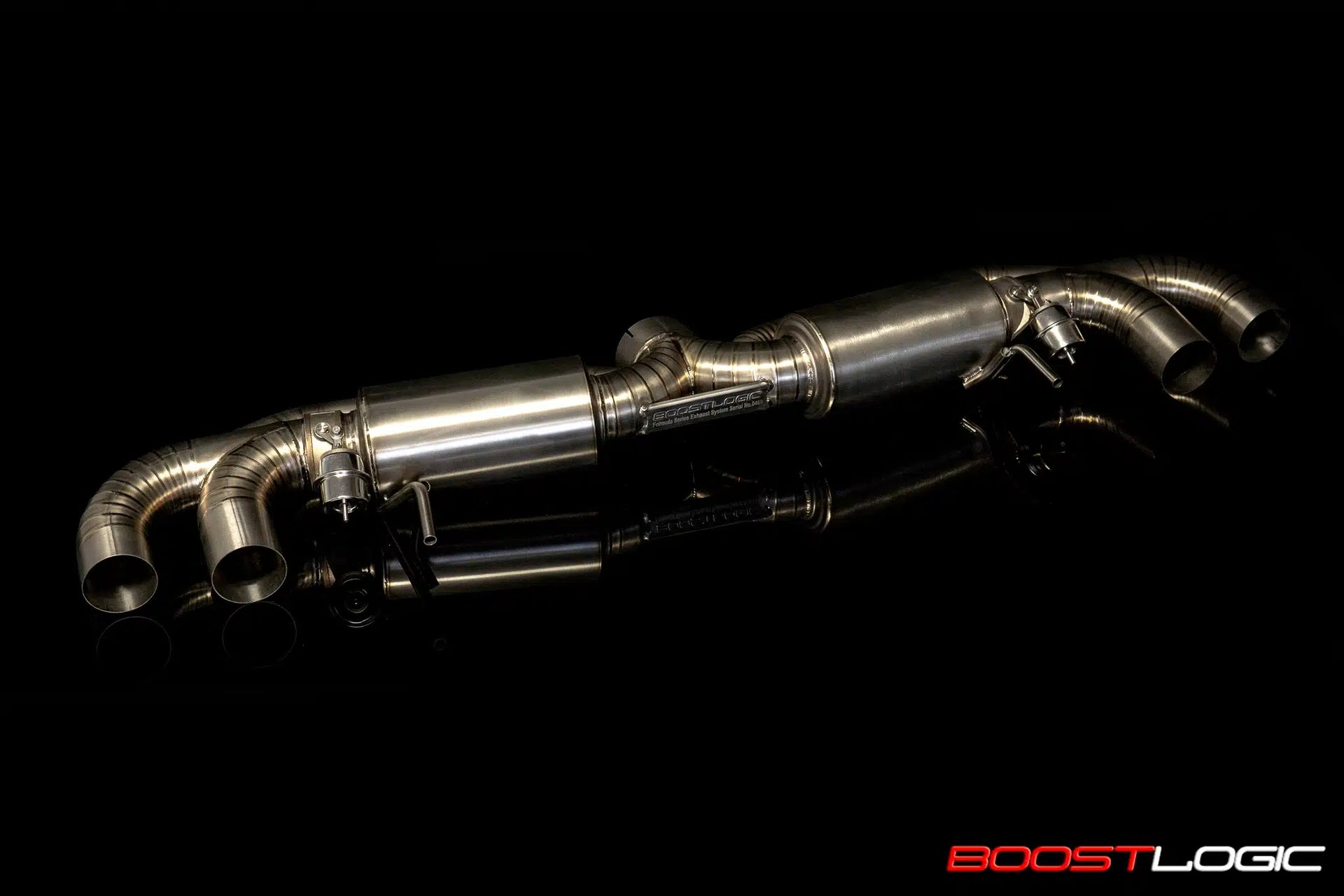 BOOST LOGIC R35 4″ TITANIUM EXHAUST VALVED MUFFLER SECTION