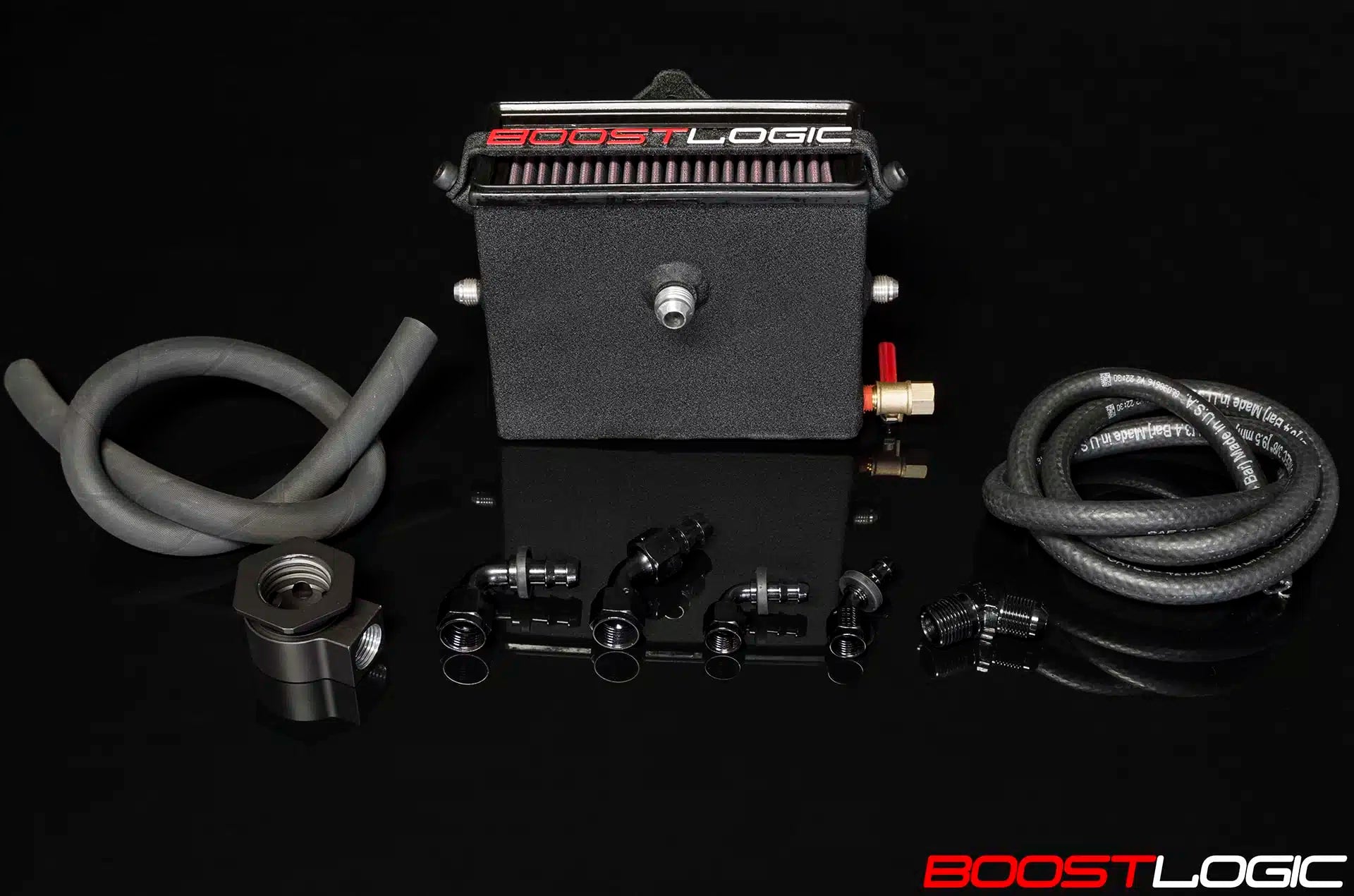 BOOST LOGIC ENGINE BREATHING SYSTEM WITH ADDITIONAL OIL FILLER NECK VENT